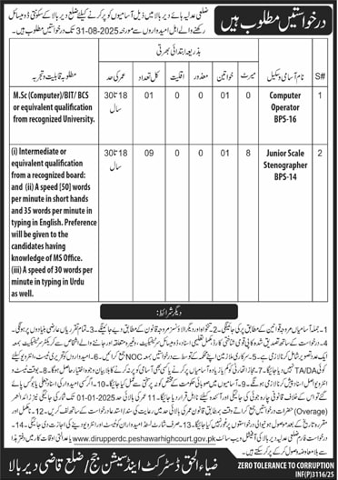 Jobs in District & Session Court Deer Bala